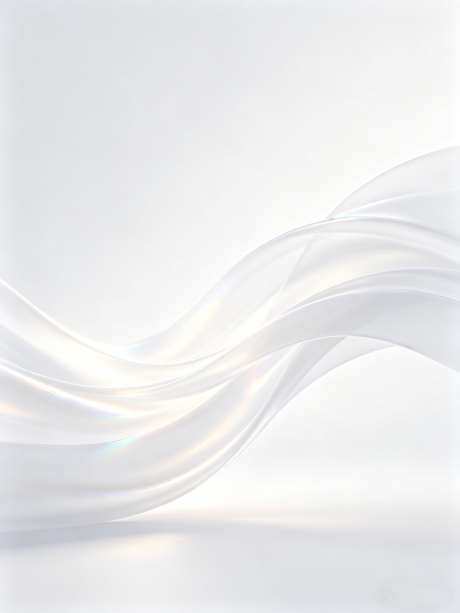 高级感极简白背景丝绸流动花开转场动画