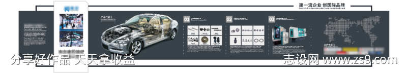 企业展厅展会背景墙展板