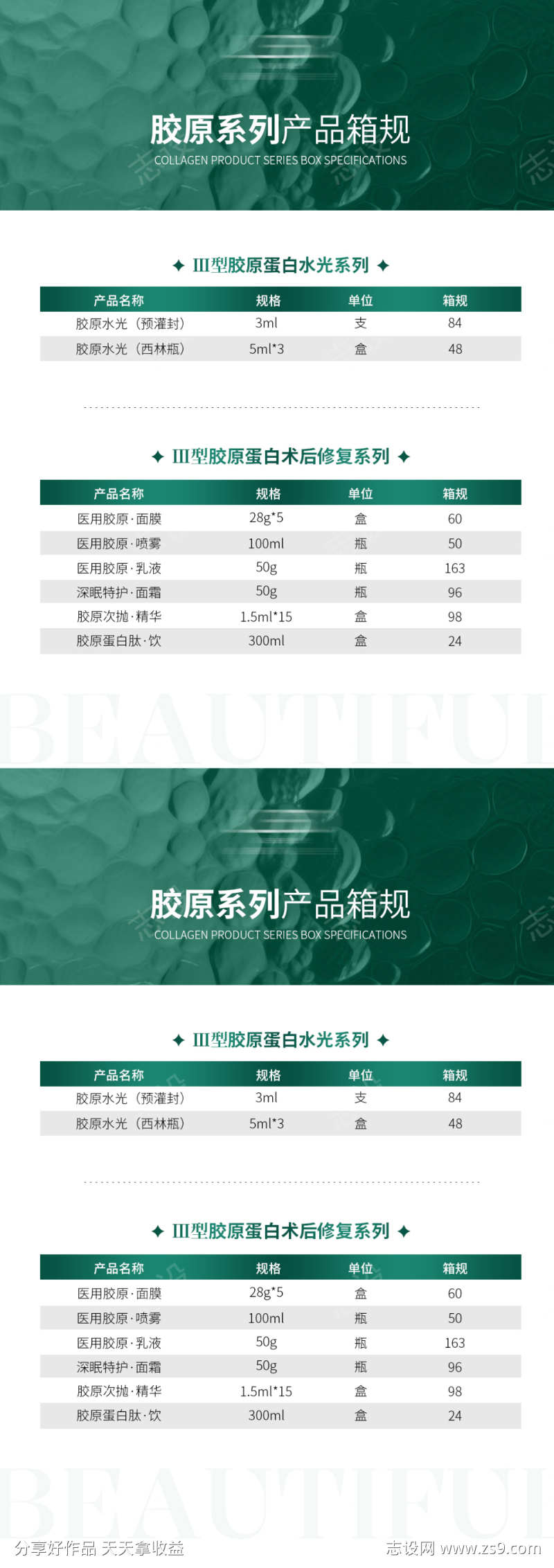 价格表美业护肤