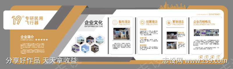 展厅企业历程立面文化墙