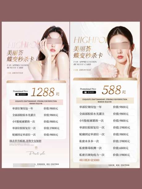 医美轻奢卡项海报