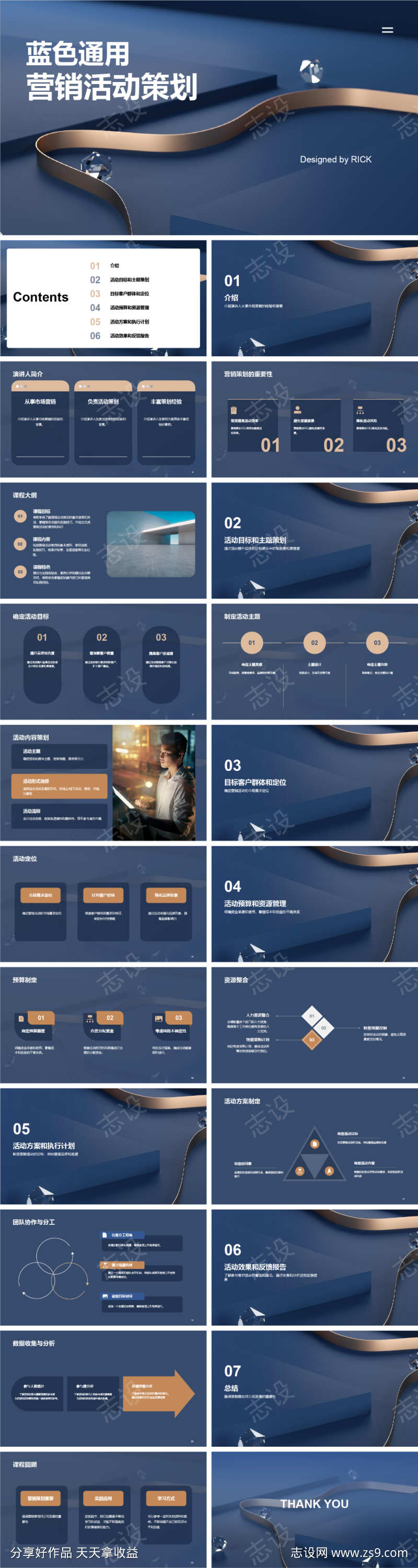 蓝色通用营销活动策划PPT