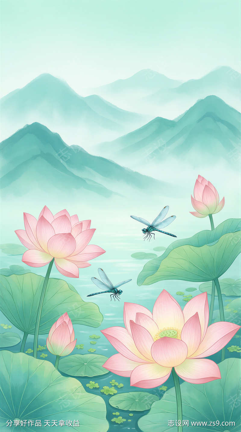 清新治愈壁纸国风夏日壁纸