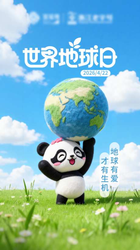 世界地球日_源文件下载_PSD格式_1024X1818像素-简约,草坪,保护环境-作品编号:2026041717064519-志,设‛ۛ网
