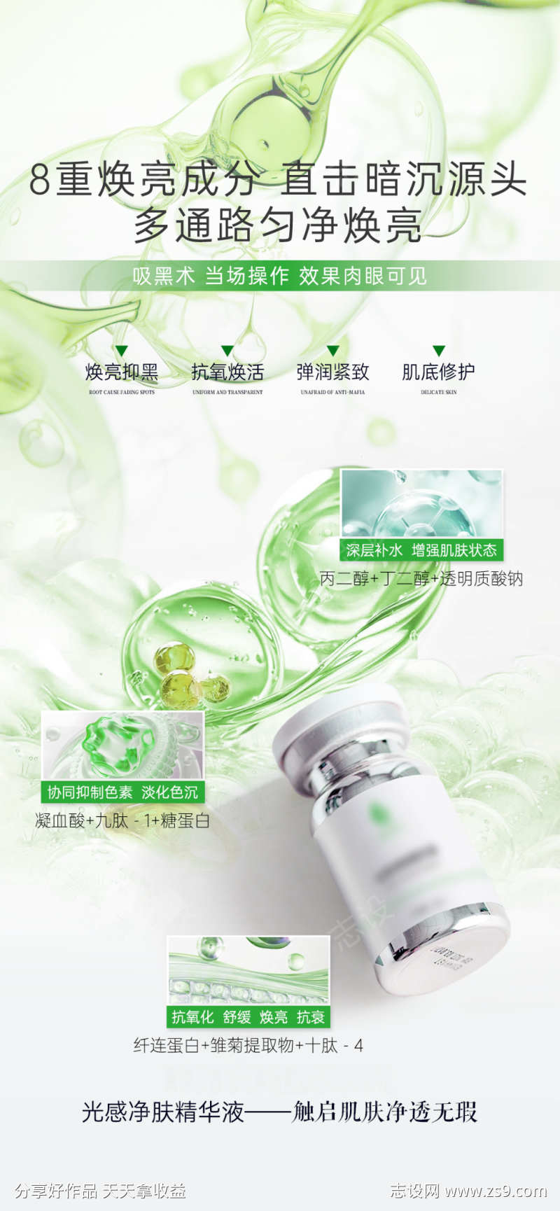 美业护肤品祛斑技术海报