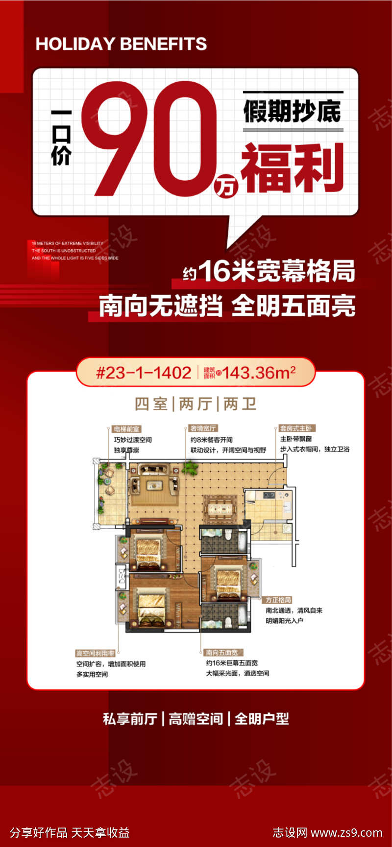 一口价假期抄底福利南向无遮挡户型格局