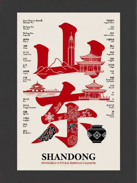 非物质文化遗产字体主题山东