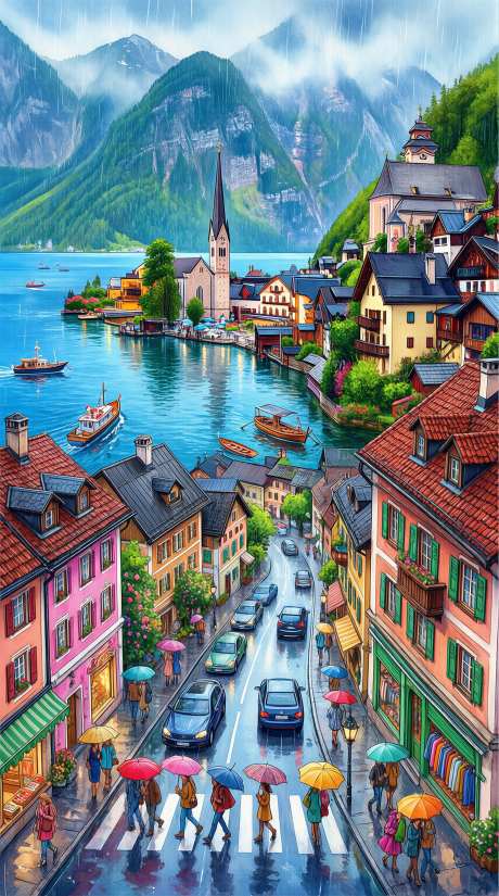 奥地利小镇的居民