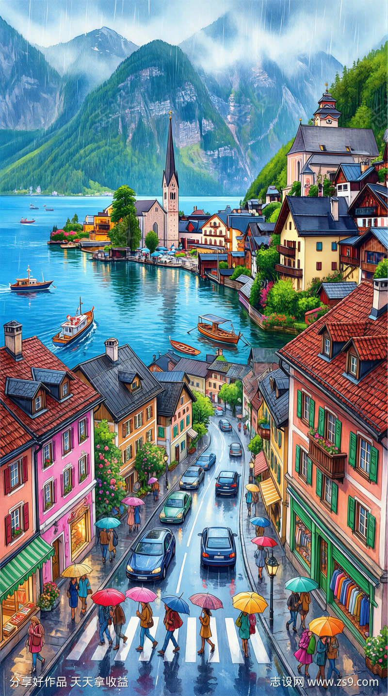 奥地利小镇的居民