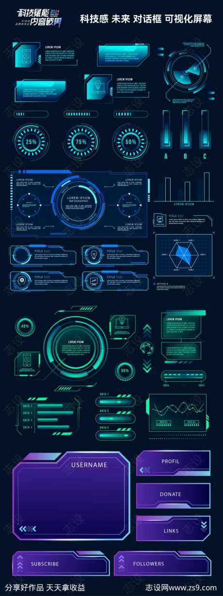 可视化界面设计_源文件下载_AI格式_1024X2731像素-界面设计,可视化,后台-作品编号:2026041902430127-志˜设˙网