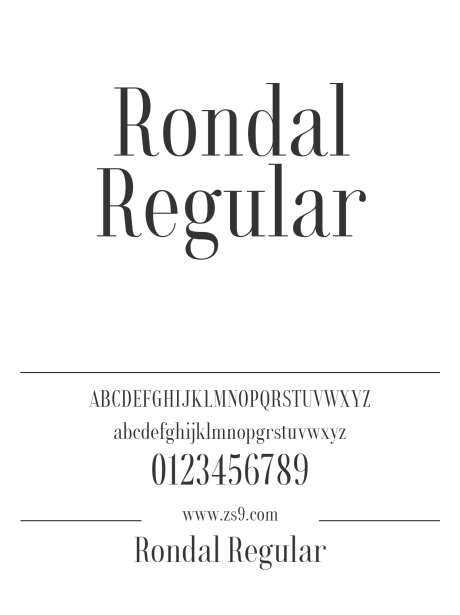 Rondal Regular_字体下载_格式_英文_常规_免费商用-Rondal,简约,衬线-作品编号:2026042010578225-志ˆ设‛ۛ网
