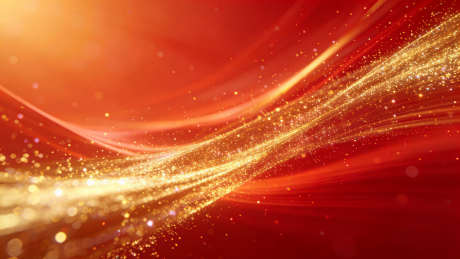 红金轻奢流光动态视频喜庆大气流动光效背