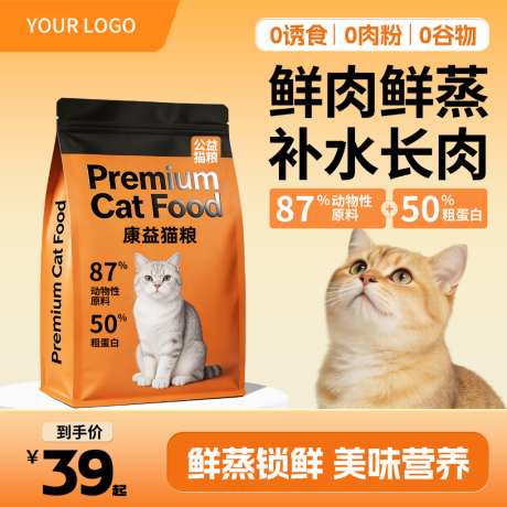 猫粮狗粮宠物食品电商零售主图直通车_源文件下载_PSD格式_1024X1024像素-主图,宠物,猫粮-作品编号:2026042209578462-志.设·网