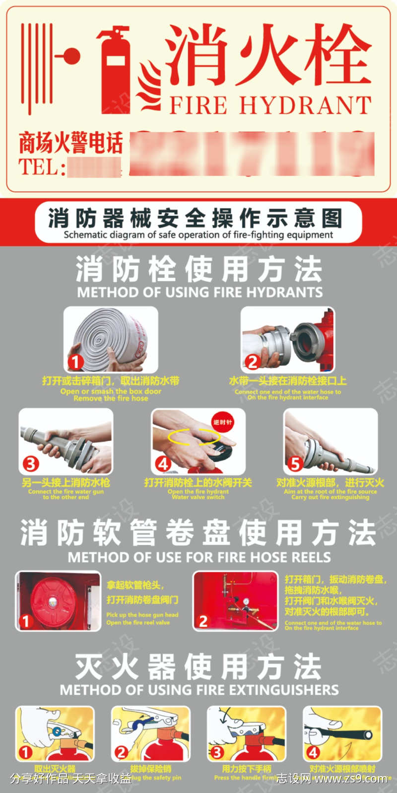 消火栓标识贴