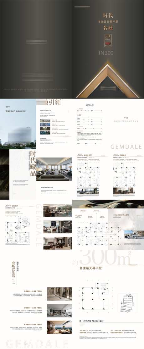 地产高端大平层户型价值点介绍海报画册