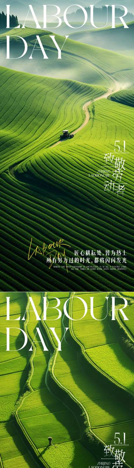 五一致敬劳动者51劳动节海报07