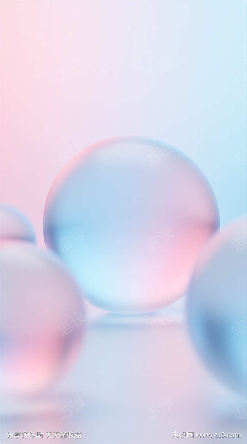 现代风磨砂玻璃拟态柔和渐变抽象背景