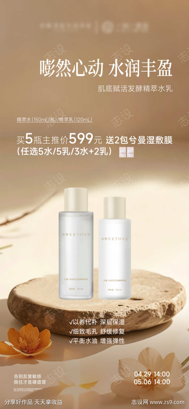 护肤品产品机制海报