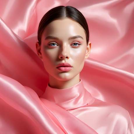 粉色系医美模特