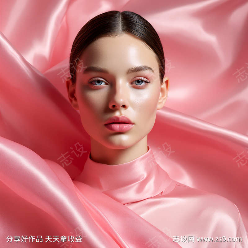 粉色系医美模特