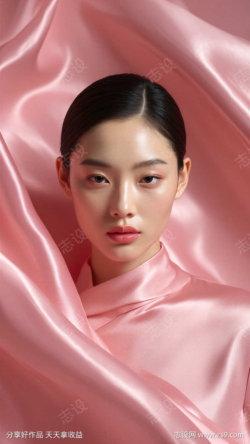 粉色系医美模特