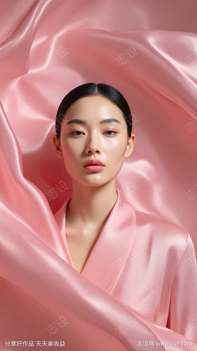 粉色系医美模特