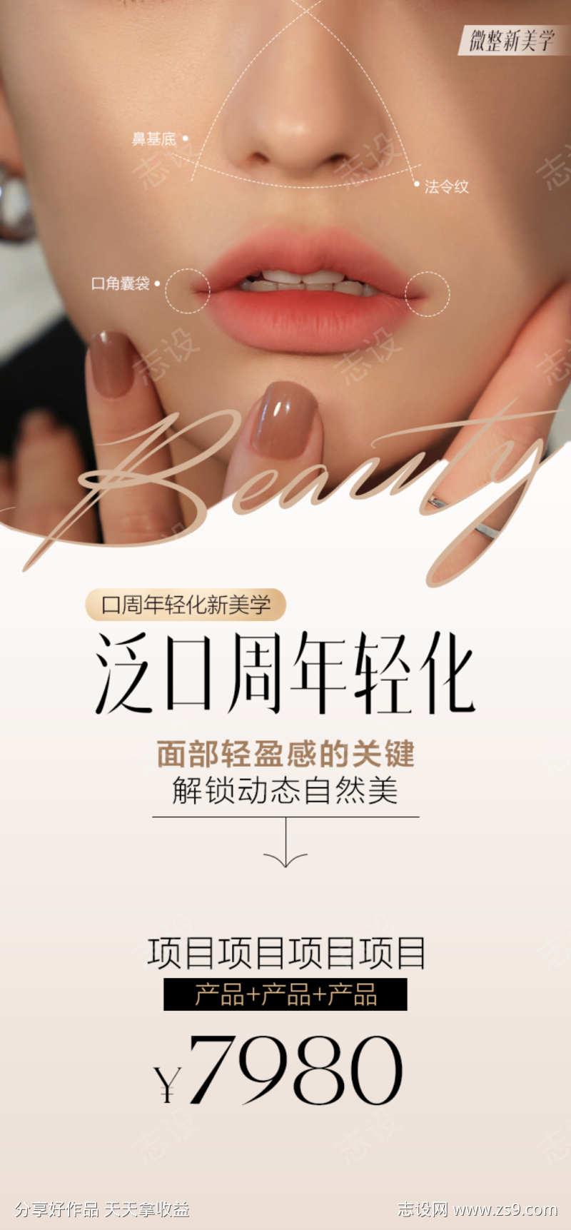 口周抗衰海报