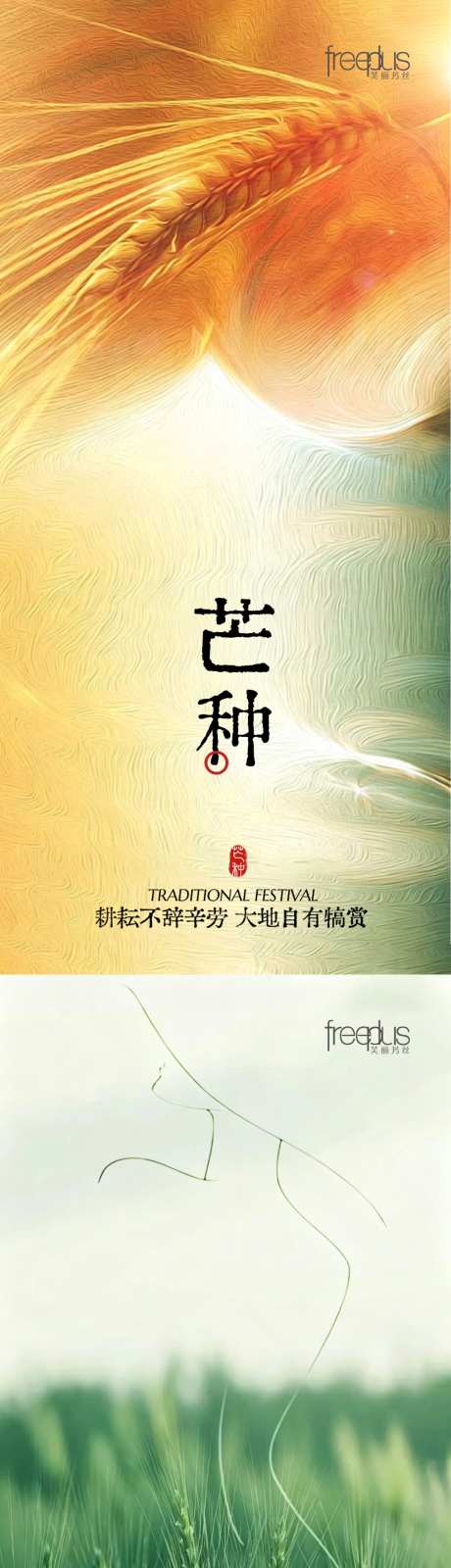 芒种小满节气海报