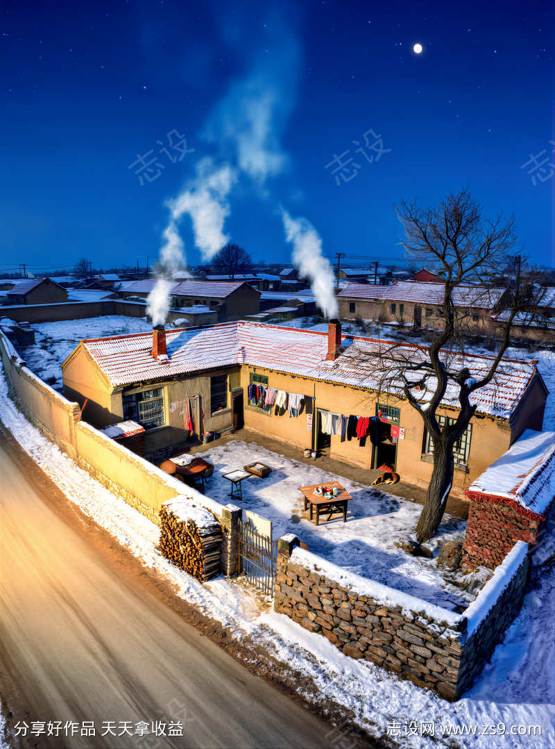八十年代华北地区农村冬天