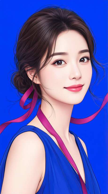 现代人物插画背景图