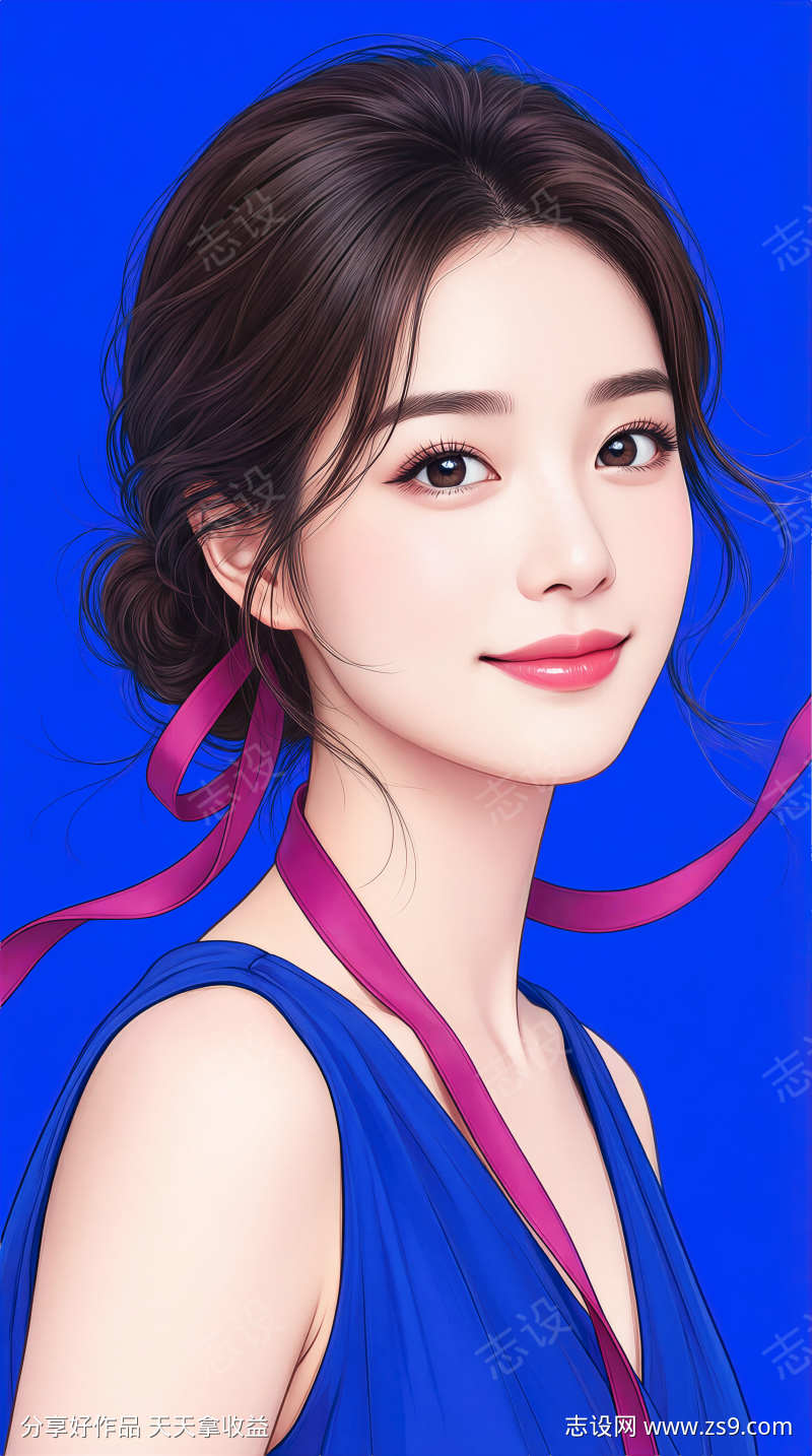 现代人物插画背景图