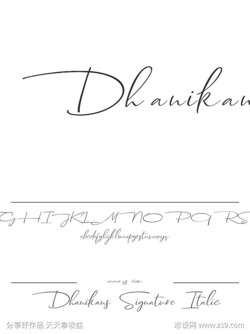 Dhanikans Signature Italic