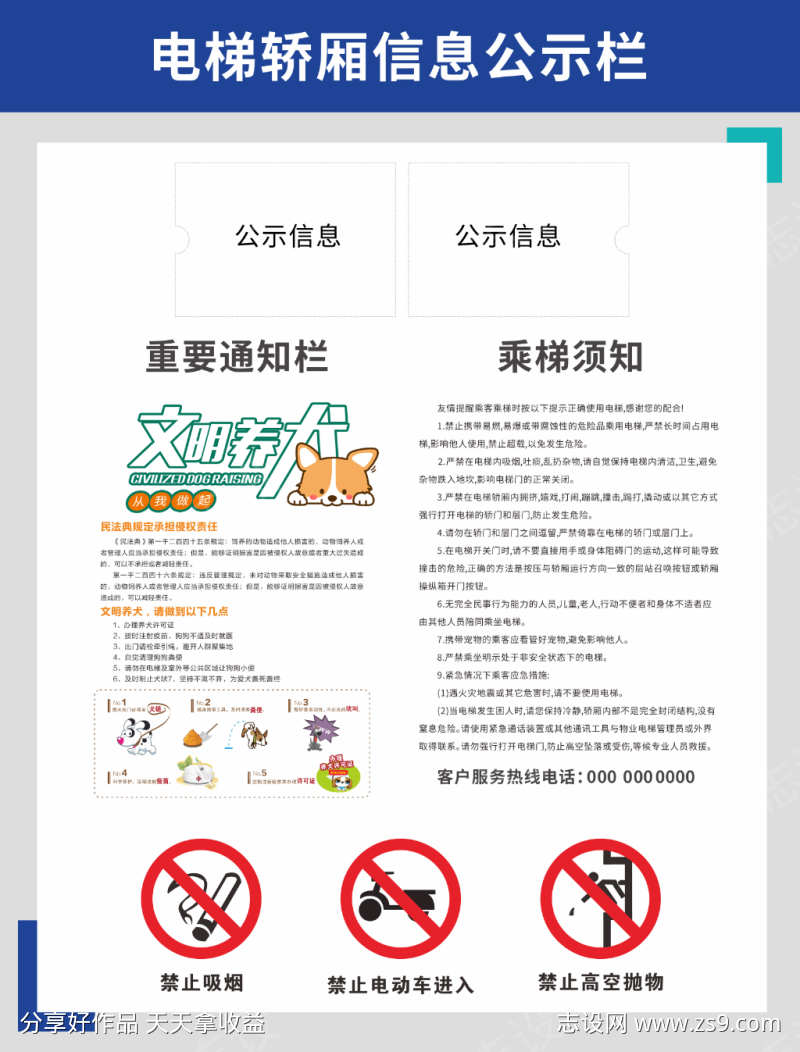 电梯轿厢信息公式栏