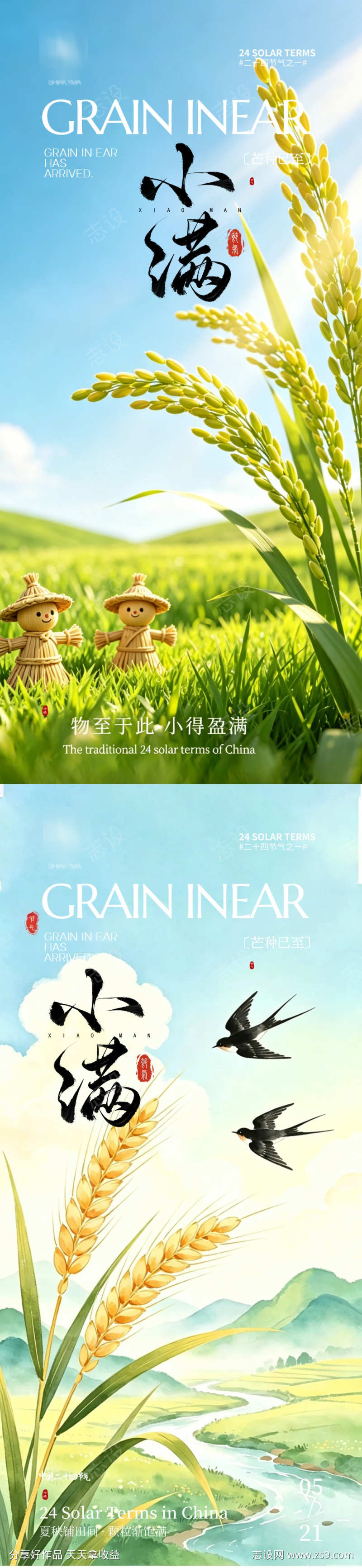 小满节气海报