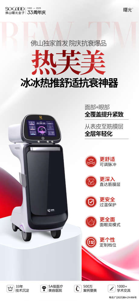 医美热芙美抗衰仪器海报