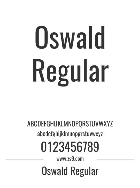 Oswald Regular_字体下载_格式_英文_常规_免费商用-Oswald,简约,现代-作品编号:2026051411577915-志˯设˰网