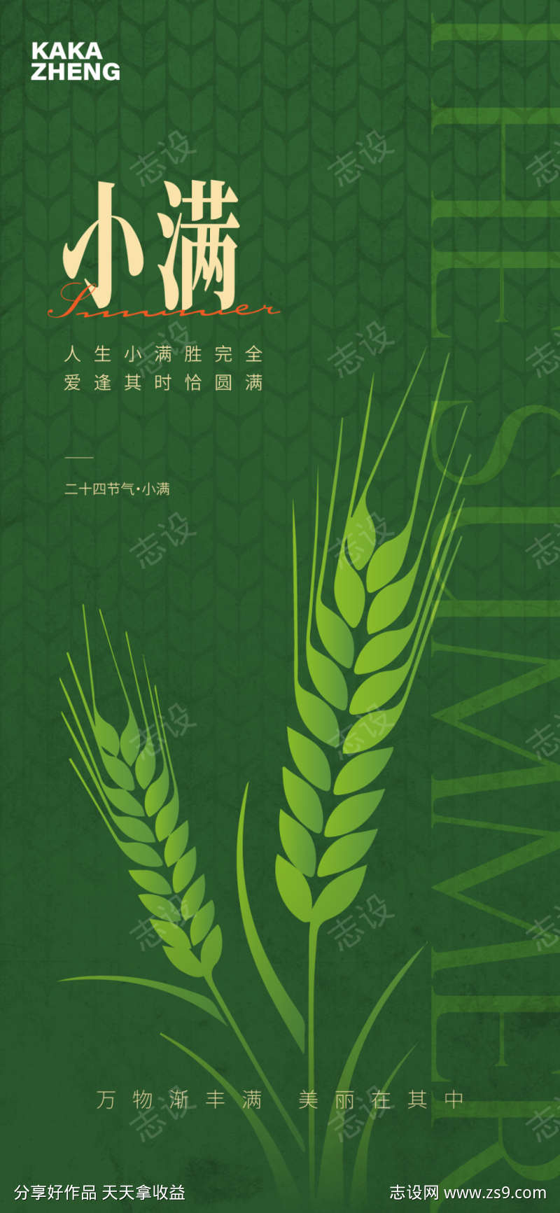 小满节气海报