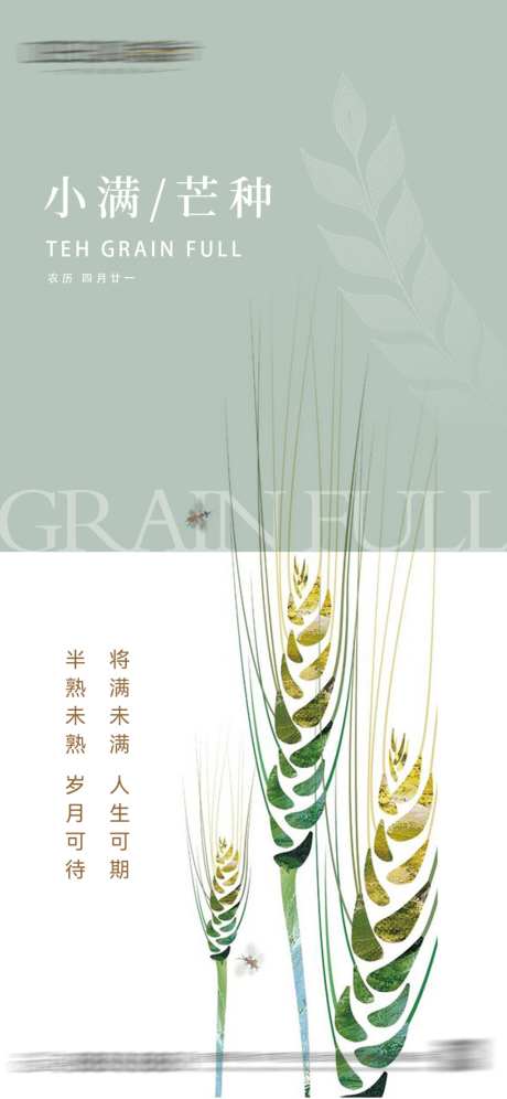 小满芒种节气海报