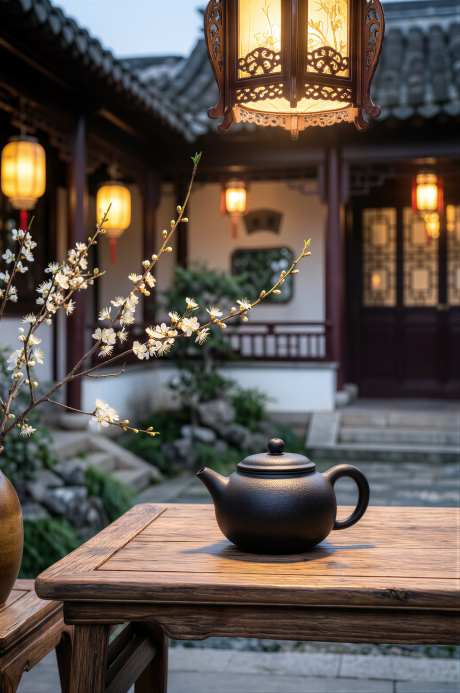 静谧的夜晚庭院_AI图片下载_采样_2730X4110像素-清新,治愈,壁纸-作品编号:2026051511196986-志′设ˌ网