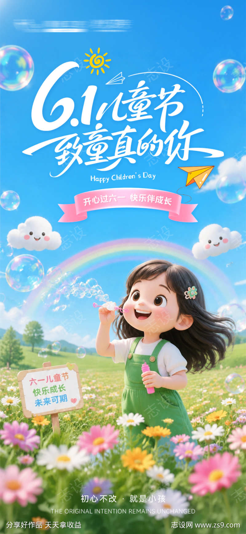 61儿童节节日海报