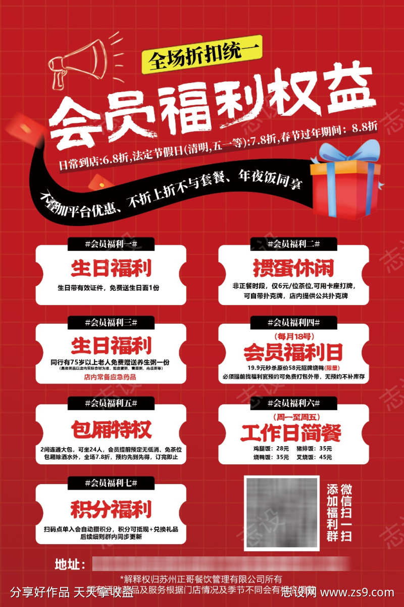 会员权益海报