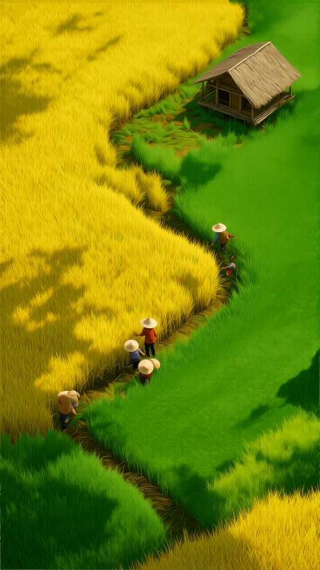 芒种插画场景
