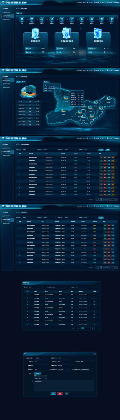 数据管理信息系统大屏界面设计_源文件下载_PSD格式_1456X8191像素-界面设计,可视化,大屏-作品编号:2026051801334878-志˙设˱网