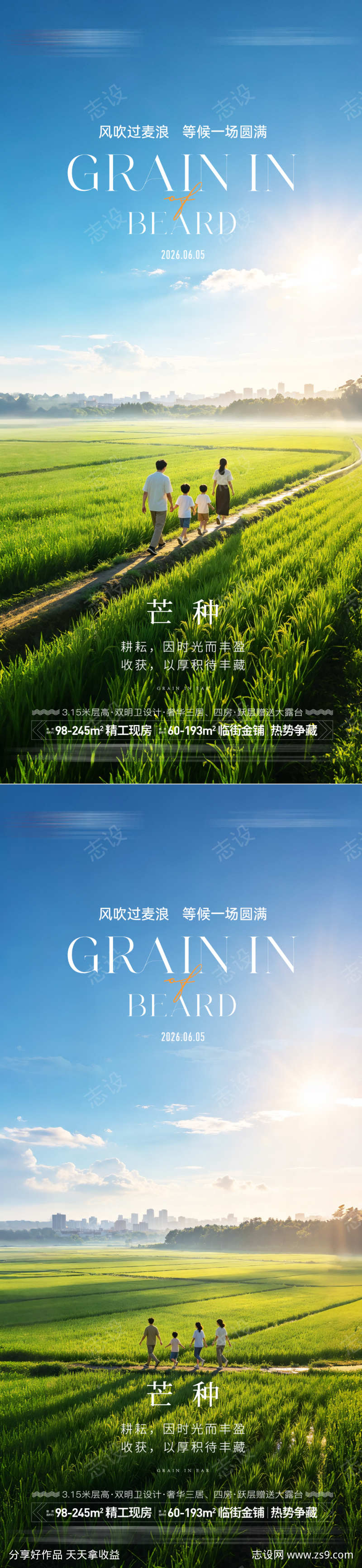 地产芒种节气海报
