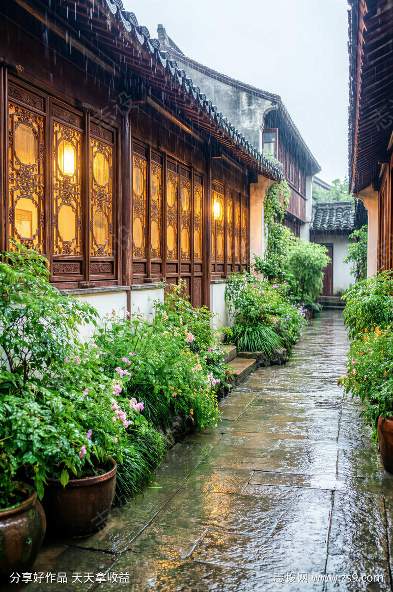 雨夜的古宅
