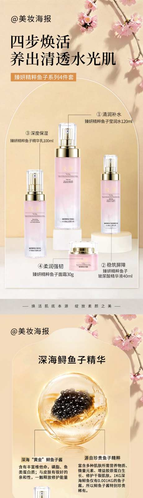医美护肤品水乳液系列海报