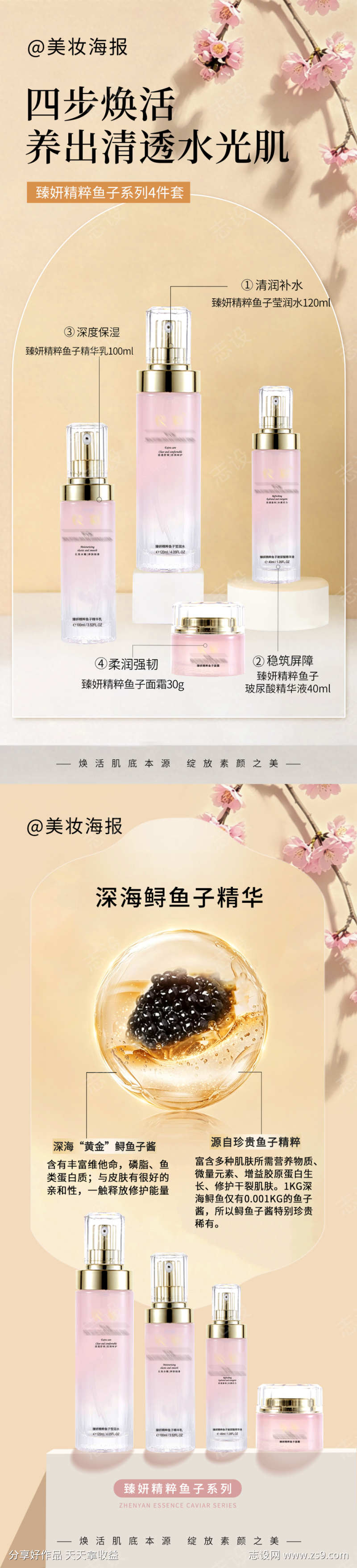 医美护肤品水乳液系列海报