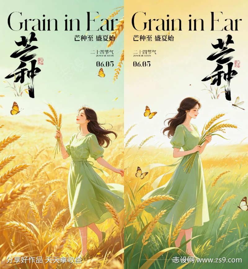 芒种节气海报