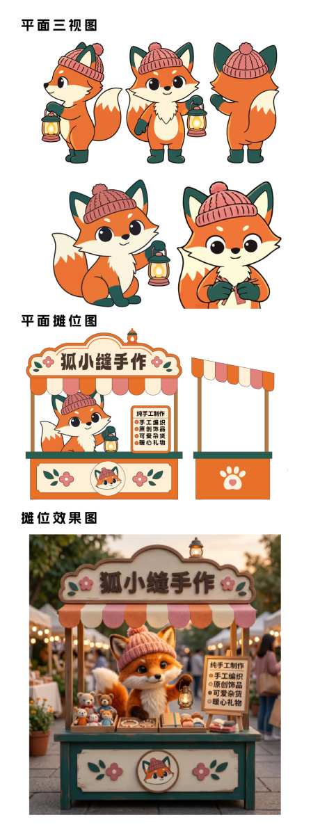 手作商铺动物IP形象设计