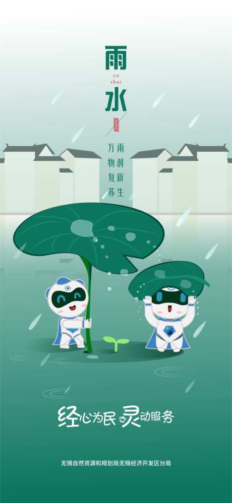 雨水节气海报